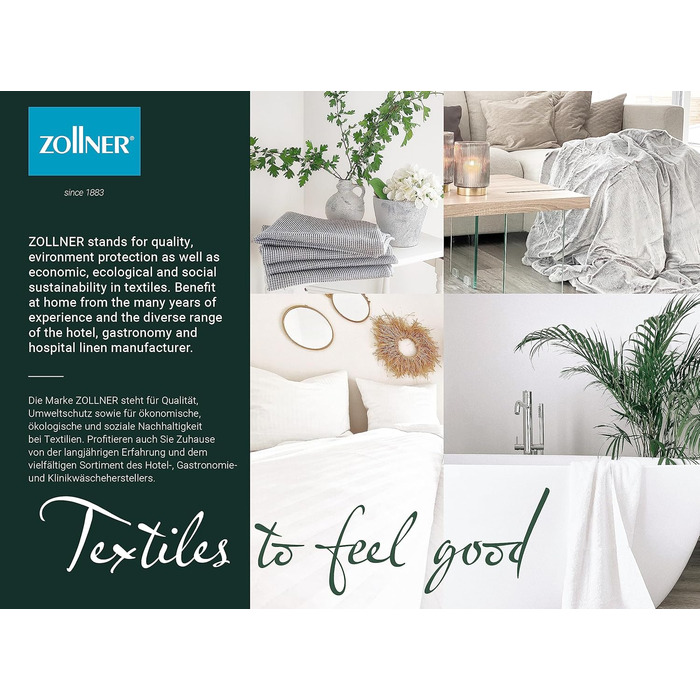 Zollner Topper Mattress Protector 140x200 cm (other sizes available), Elastic band, White