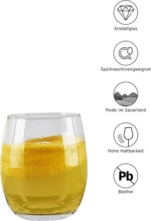 Набір з 6 склянок Sauerland GLAS Sarah об'ємом 700 мл (склянка Mia об'ємом 400 мл)