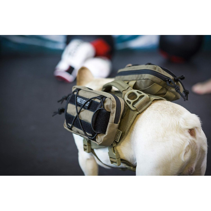 OneTigris EDC-сумка для корму для собак, MOLLE-сумка, підходить для собачого спорядження та тренувань (2 шт., коричнева)