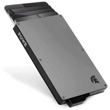 Чоловічий металевий картхолдер POWR Wallet з відділенням для монет. Мінімалістичний картхолдер для чоловіків з титану