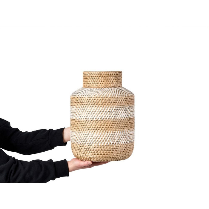 Декоративна керамічна ваза RENUN, 36 см, натуральний колір