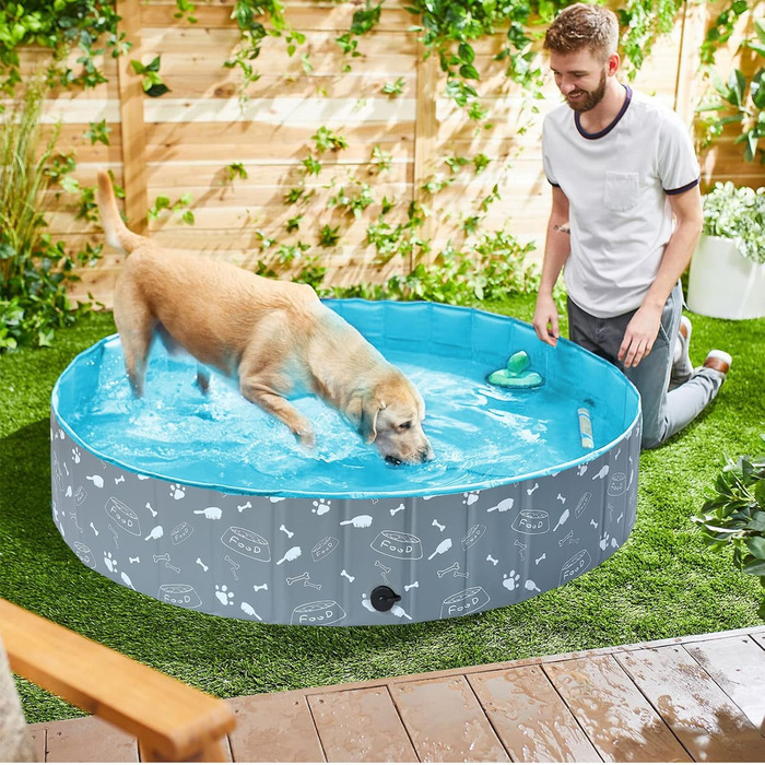 Басейн для собак Demigreat, 80/120/160 см, складаний, PVC, для великих та маленьких собак