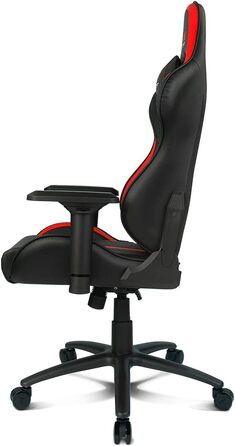 Професійне ігрове крісло DRIFT GAMING DR350 ергономічне, з 4D-підлокітниками, подушками під поперек та шию, нахил 135°, безшумні колеса, чорно-червоне