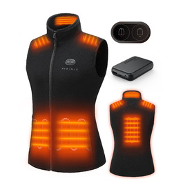 Жіноча грівачка з підігрівом - тепла жилетка з акумулятором 7.4V, жилетка для полювання. Чорний колір, розмір L