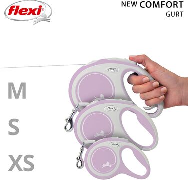 Рулетка для собак Flexi Comfort S рожева, 5 метрів (до 15 кг)
