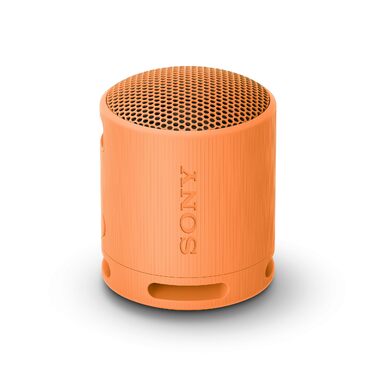 Портативна Bluetooth колонка Sony SRS-XB100 помаранчевого кольору: вологозахист IP67, до 16 год роботи, з ремінцем