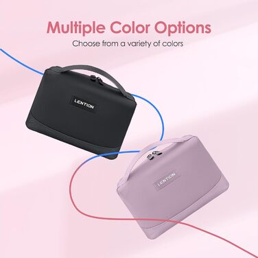 LENTION Cable Organizer Bag, Electronics Travel Cable Bag, Tech Pouch, Travel Cable Bag for Charging Cables, External Hard Drive, USB Hub, Charger, SD Card, Everyday Items (Pink)