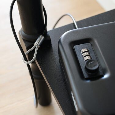 Сейф з кодовим замком HMF 316-02 | Переносний сейф, захисний бокс | 29 x 19 x 6,5 см, чорний