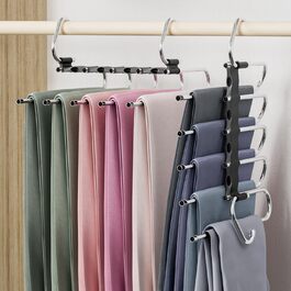 Підвісні вішалки для штанів DAMITA - 2 шт. (білі) - компактні, пластикові, для штанів, суконь, джинсів, шарфів, одягу для жінок та чоловіків