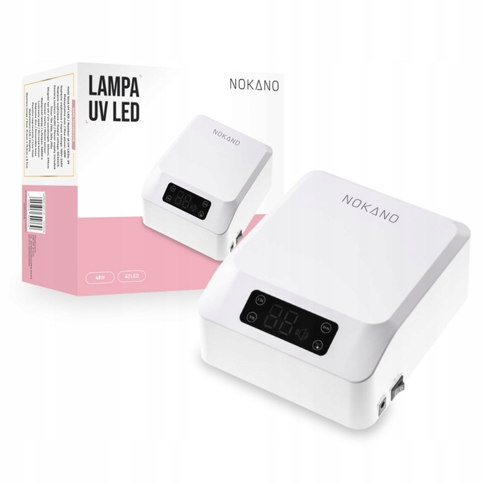 Лампа для нігтів NOKANO LED+UV 48 Вт, біла, з датчиком руху та таймером