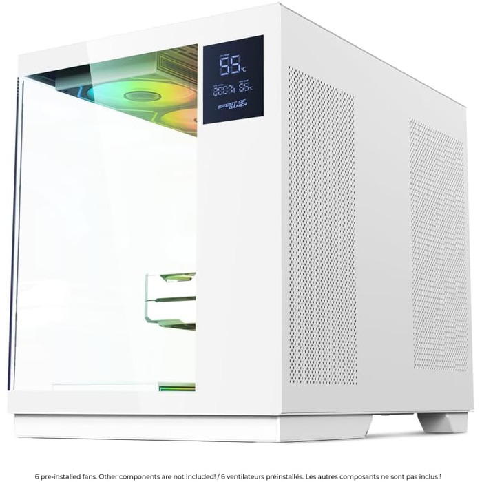 Spirit of Gamer Viper CRX: Корпус для ігрового ПК з 6 RGB вентиляторами, LCD дисплеєм та підтримкою водяного охолодження