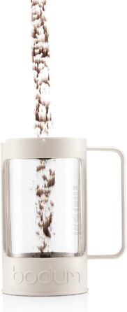 Bodum BEAN Coffee Maker for 8 Cups (Press Filter System, Insulated, Drip-Stop, 1.0 liters) (Creme, 8 Cups)