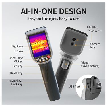 Тепловізор промисловий NOYAFA NF-521S з роздільною здатністю 120x90 пікселів, 2.8