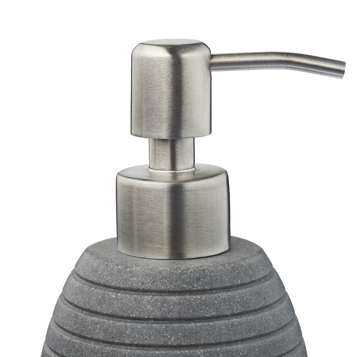 Relaxdays Stainless Steel Soap Dispenser with Grooves