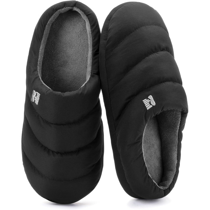 Чоловічі халапи RockDove з піною та пухом для дому (40/41 EU, чорний/сірий)
