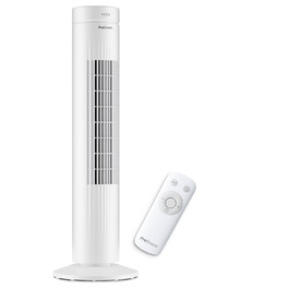 Турбовентилятор Pro Breeze з пультом керування, 76 см, осциляція 65°, таймер, 3 швидкості - потужний та енергоефективний, тихий вентилятор для спальні та офісу, білий