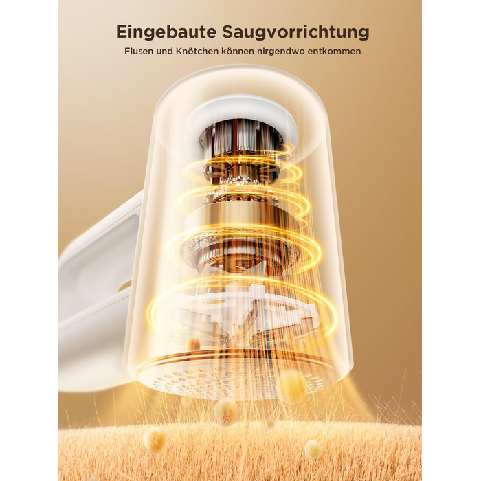 Електричний видальник ворсу 2-в-1 з трьома швидкостями для всіх тканин, з цифровим дисплеєм, 3 леза, USB-C кабель (Білий)