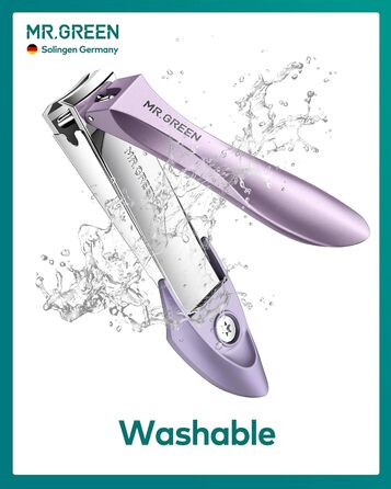 Професійний набір для манікюру MR.GREEN: кусачки для нігтів з пилкою, для жінок, чоловіків, дітей та літніх людей, фіолетовий колір, подарункова упаковка