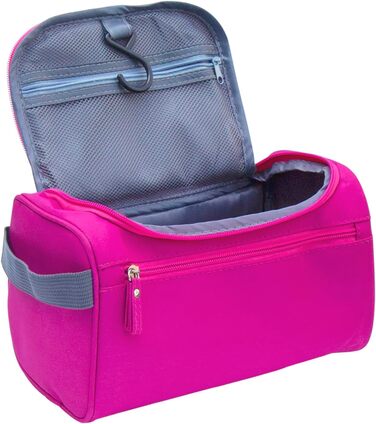 Сумка для туалетних аксесуарів у подорожі для чоловіків та жінок. Сумка-органайзер для косметики з можливістю підвішування (Рожева)