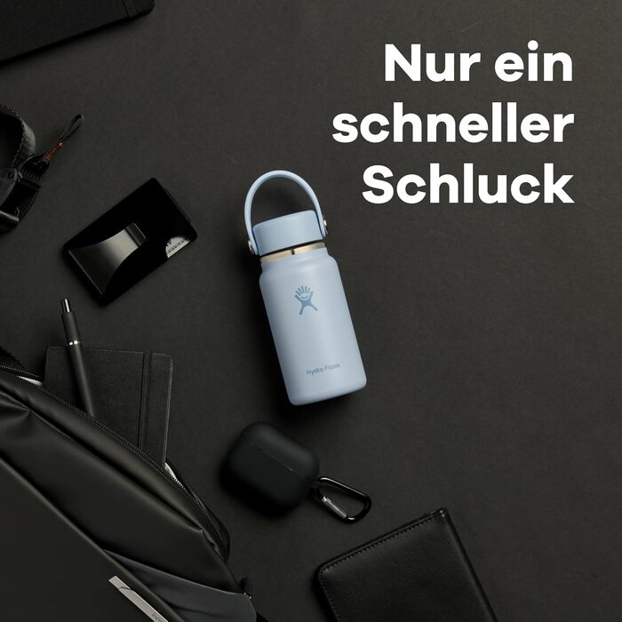 Термос Hydro Flask Micro 200 мл – ізольована міні-пляшка, не протікає, зберігає напої до 7 годин холодними та теплими, компактний та міцний (Surf)