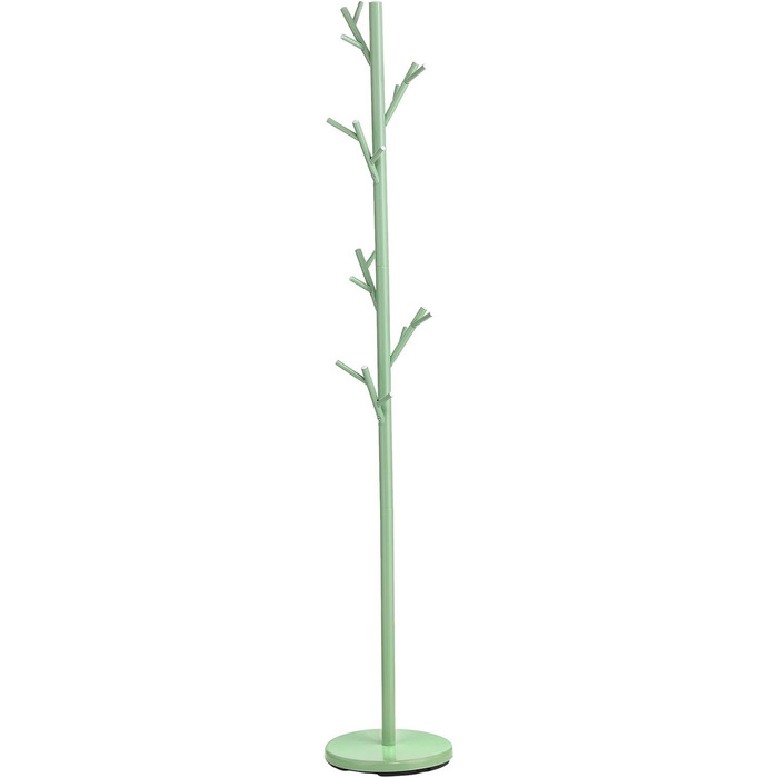 IDIMEX Clothes Rack ZENO made of metal, coat rack painted green, jacket stand with 6 practical hooks