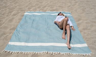 Універсальна покривало 228x208 см XXXL з турецької бавовни, плед, покривало на ліжко, пляжна та пікнікова ковдра, 100% бавовна