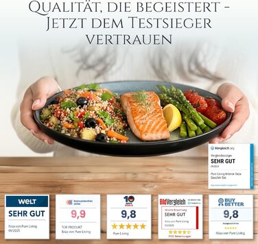 Набір посуду Steingut Ibiza 48 предметів на 12 осіб - Petrol (Чистий Living)