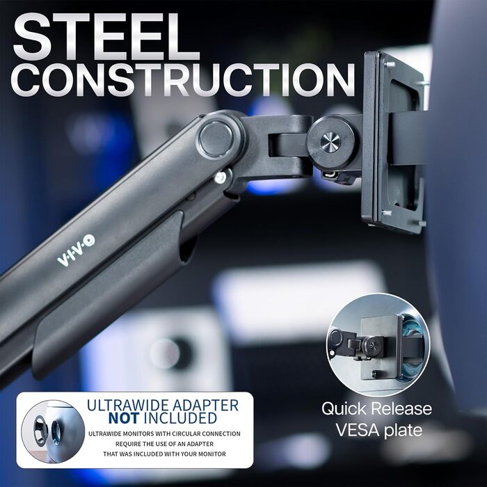 Кріплення для монітора VIVO Robuster STAND-V101V, чорний, до 49