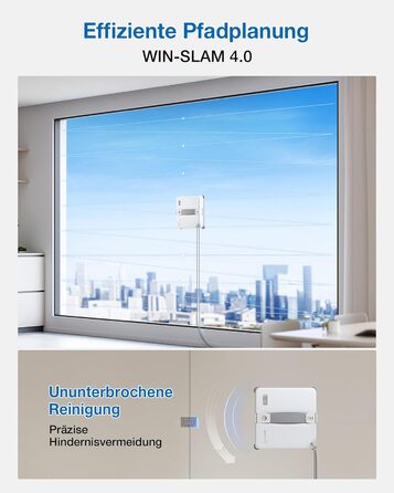 Робот-мийник вікон ECOVACS WINBOT Mini 2: компактний, з ультразвуковим розпиленням, 4 режими, сірий