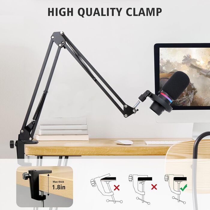 Кріплення-гойдалка HyperX DuoCast - мікрофонний важіль HyperX сумісний з DuoCast, з захистом мікрофона, покращує якість звуку, для DuoCast від SUNMON HyperX