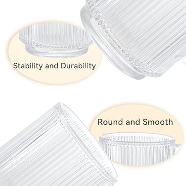 Склянка D.M DESIGN Master 350 мл з вертикальними смужками - для кави, чаю та напоїв. Зберігає тепло.