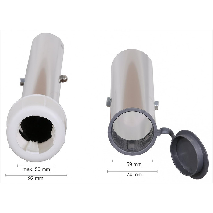 Schneider Base Sleeve for Patio Umbrellas, 827-00, Aluminum, 0.8 kg