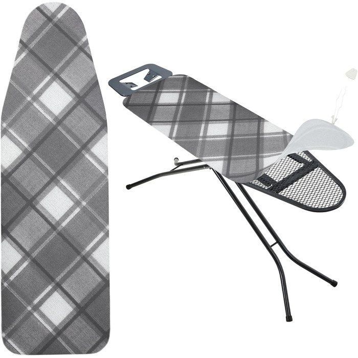 Набір для прасування KADAX з шнурком, практичний чохол для прасувальної дошки, замінний чохол для прасувальної дошки для парових прасок (в клітинку M)