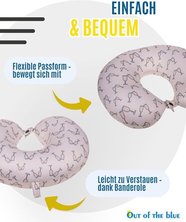 Подушка для шиї Bubbles з мікрогранулятом - компактна, ергономічна, 30x30 см, для подорожей літаком та поїздом