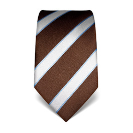 Краватка чоловіча Vincenzo Boretti, шовк, смугаста, коричнева, 8 см, для костюма та сорочки, діловий стиль, весілля