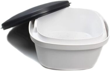 Термосито-сервер Tupperware Thermo-Duo 2,25 л, чорний/білий, для збереження тепла