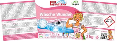 Підсилювач прання та видалення плям Pastaclean Oxi, кисневий відбілювач, 3 кг (на 480 прань)
