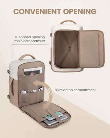 Жіночий рюкзак LOVEVOOK для подорожей, 50L, Carry On, для авіаперельотів, бізнес, школа, Weekender (17 дюймів, Хакі)
