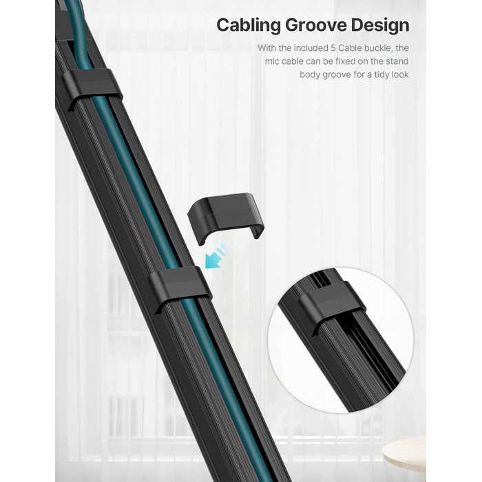 Тримач для мікрофона ULANZI LS24 - професійний, міцний, для студії, стрімінгу, подкастів, broadcast, з адаптерами 3/8' та 5/8'