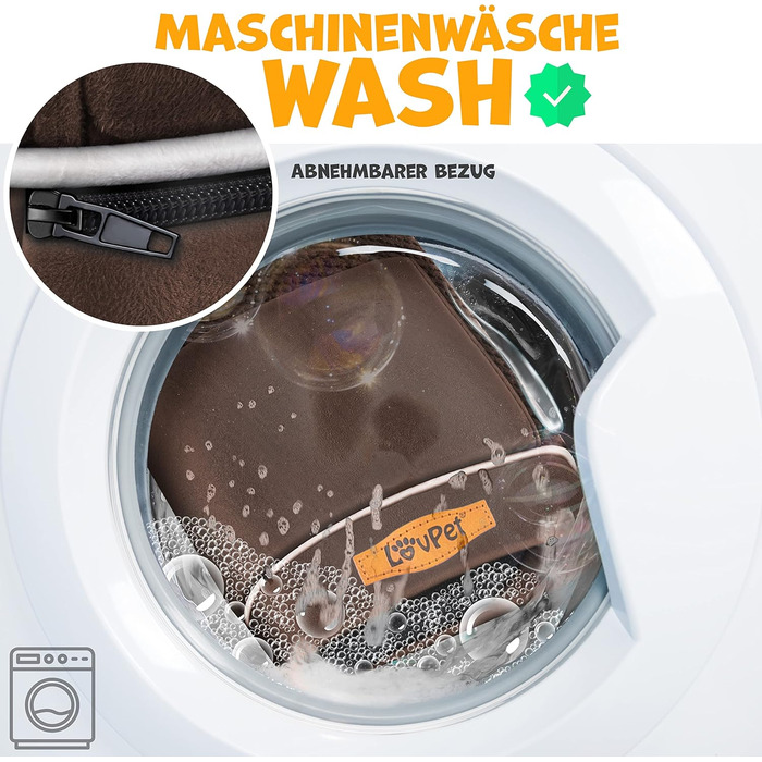 Ортопедичне ліжко для собак Lovpet® з подушкою та мискою, 3 іграшки, для малих, середніх та великих собак, знімний та пральний чохол, 91x71x22 см