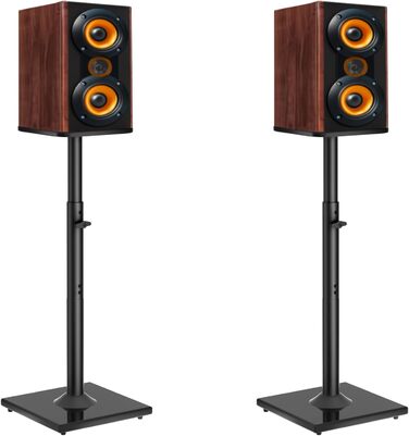 Підставка для акустики, регульована висота, 1 пара. Підлогові підставки з регульованою полицею для універсальних сателітів та полочкові колонки, для полочкових колонок до 5кг з кабельним каналом (SB-206)