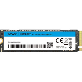 Lexar NM610 PRO 1TB SSD: Швидкий M.2 NVMe SSD для ноутбука та ПК (3300 МБ/с)