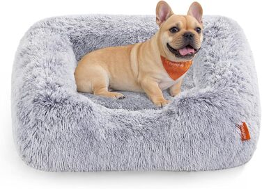 Крісло-ліжко для собак Feandrea, 71x55x18 см, м'яке, з піднятими бортиками, знімний чохол, антиковзаюче, Ombré сірий PGW271G01 M
