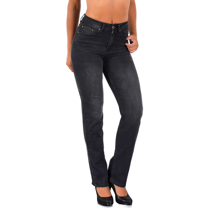 Джинси жіночі ESRA Straight Stretch High Waist - преміум, класичний крій, великі розміри (G6, J582)