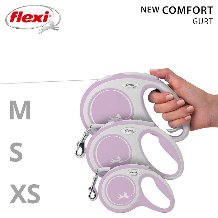 Рулетка для собак Flexi Comfort S рожева, 5 метрів (до 15 кг)