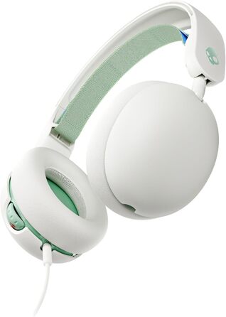 Skullcandy Grom Over-Ear навушники: 45 годин роботи від акумулятора, обмеження гучності, сумісність з iPhone, Android та Bluetooth - (Провідні, Білі)