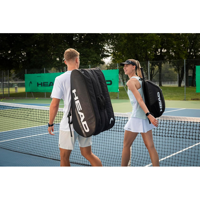 Сумка для ракет HEAD Tour Racquet Bag чорного та білого кольорів