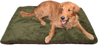 Підстилка для собак Rommets Petbed, 70 x 100 см, оливковий колір. Тепла, водонепроникна, з антиковзаючим покриттям. Легко миється.