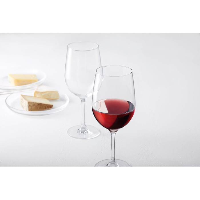 Leonardo Ciao+ Red Wine Glasses, Set of 6, Red Wine Goblets with Drawn Stem, Dishwasher-Safe Wine Glasses, Height 22.5 cm, 610 ml, 061449