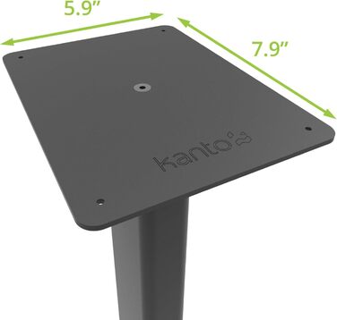 Підлогові стійки Kanto ST34 для поличних колонок, 34”, універсальні, до 13.6 кг, пара, чорна сталь з основою з МДФ